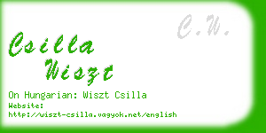 csilla wiszt business card